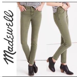 Madewell High Rise Skinny Skinny Olive Green Size 27 NWOT